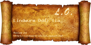Lindwurm Odília névjegykártya